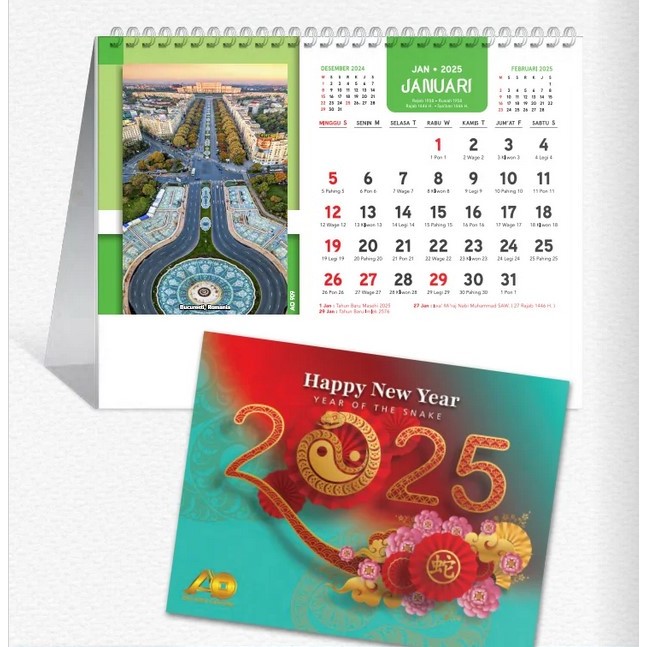 

Kelender Meja Bulanan 2025 dengan Pariwisata Dunia dan Boneka Labubu