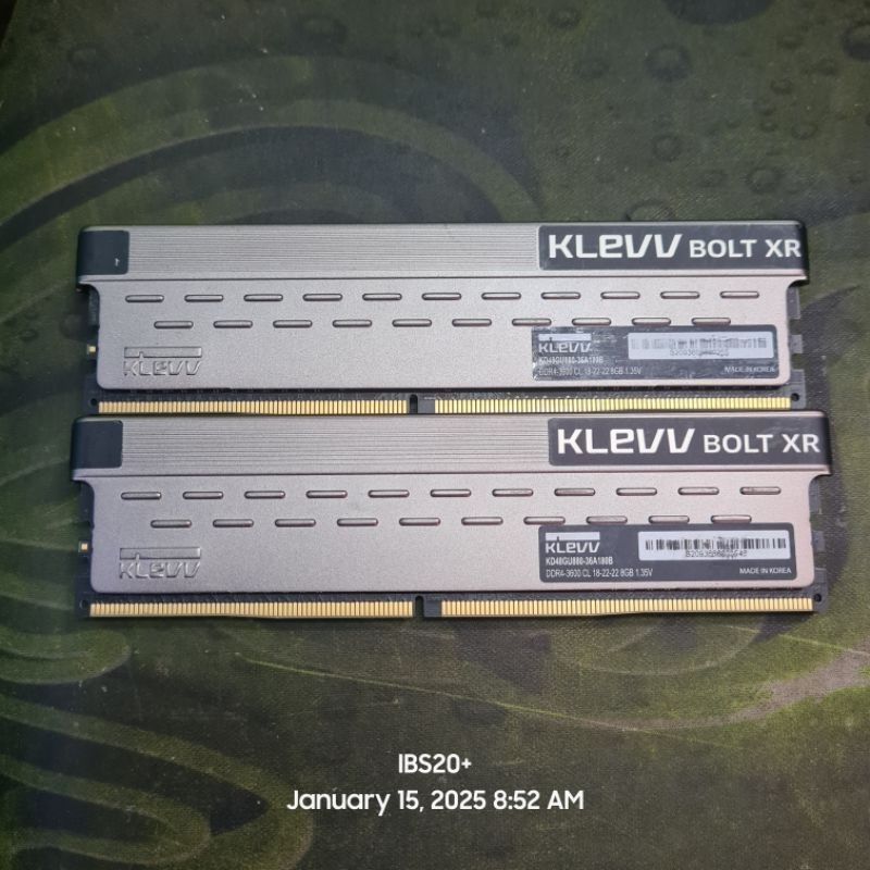 RAM PC GAMING KLEVV BOLT XR
16GB 2 x 8GB DDR4 3600MHZ