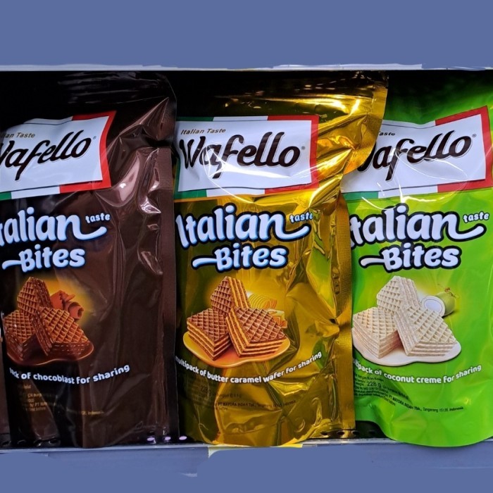 

Wafello Italian Bites Taste Wafer Krim Pouch 228 gr All Varian