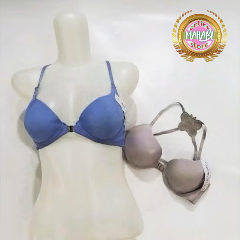 BH - Bra Fashion Motif Kupu - Kupu Bra Kancing Buka Depan Belakang Renda Kupu-Kupu