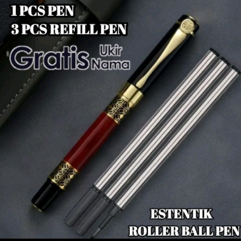 

Pulpen Mewah Estentik Pen Free 3 Refill Pen Gratis Grafir Nama Dan Box Exlusive