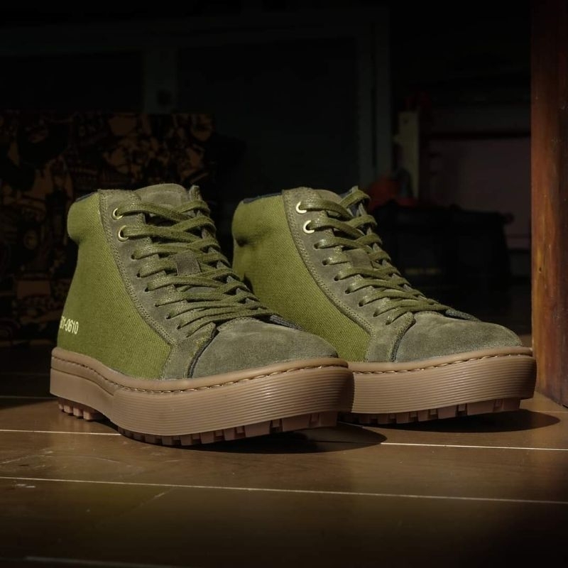 GR Company - Latea Green | Sepatu Sneakers Kulit Pria