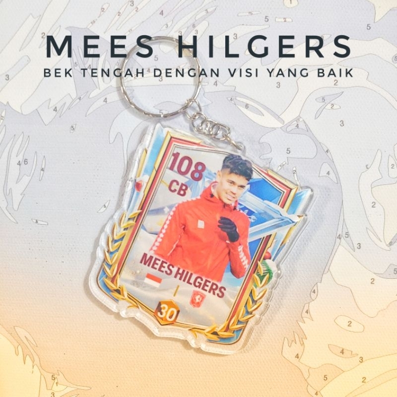 gantungan kunci kartu fc mobile timnas Indonesia mees hilgers