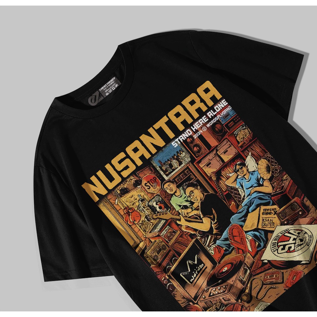 Kaos Stand Here Alone Nusantara | Kaos SHA unisex