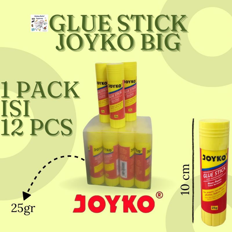 

Glue Stick Joyko ( 25 gr ) 1 Pack isi 12 Pcs