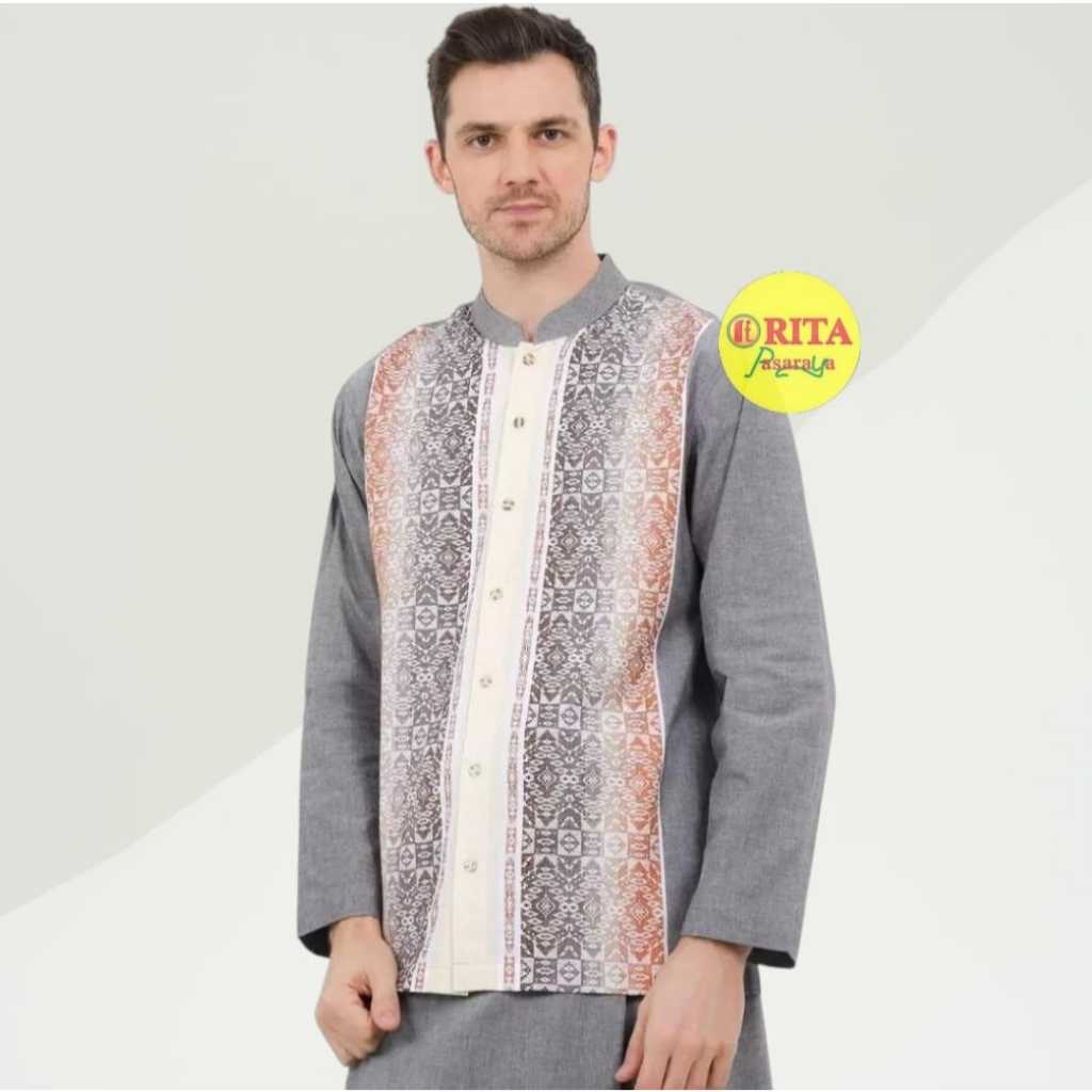 Intresse Koko Kaftan Lengan Panjang Motif Tenun