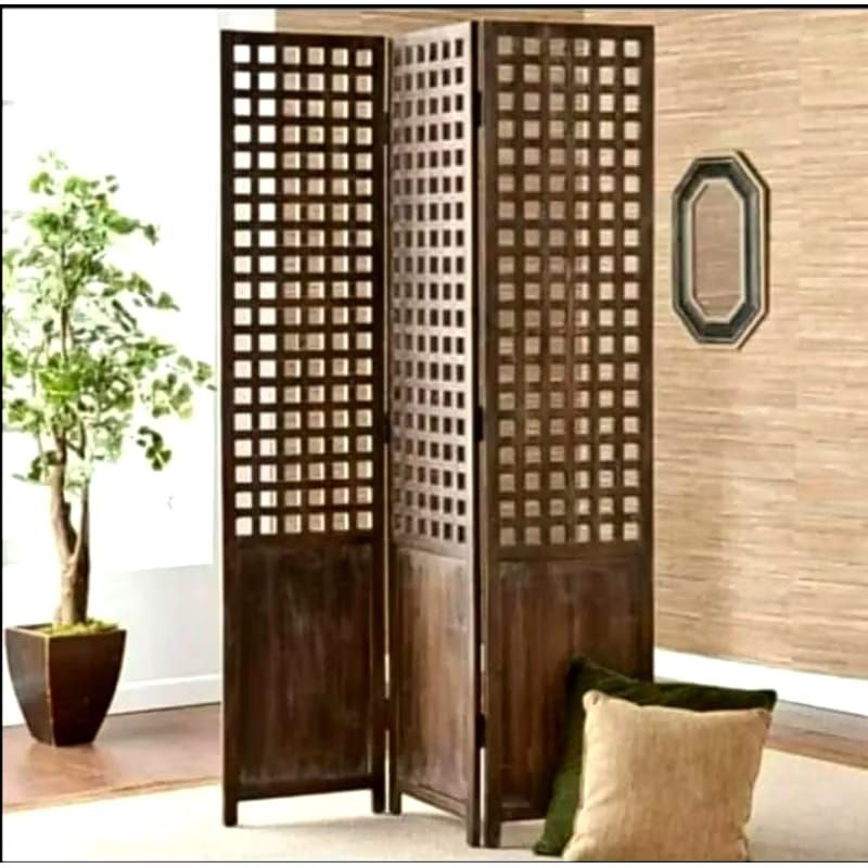 sketsel penyekat ruang minimalis sketsel motif kotak sketsel kayu jati minimalis