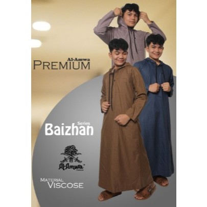 Jubah Gamis Remaja Pria Lengan Panjang Baizhan Hoodie