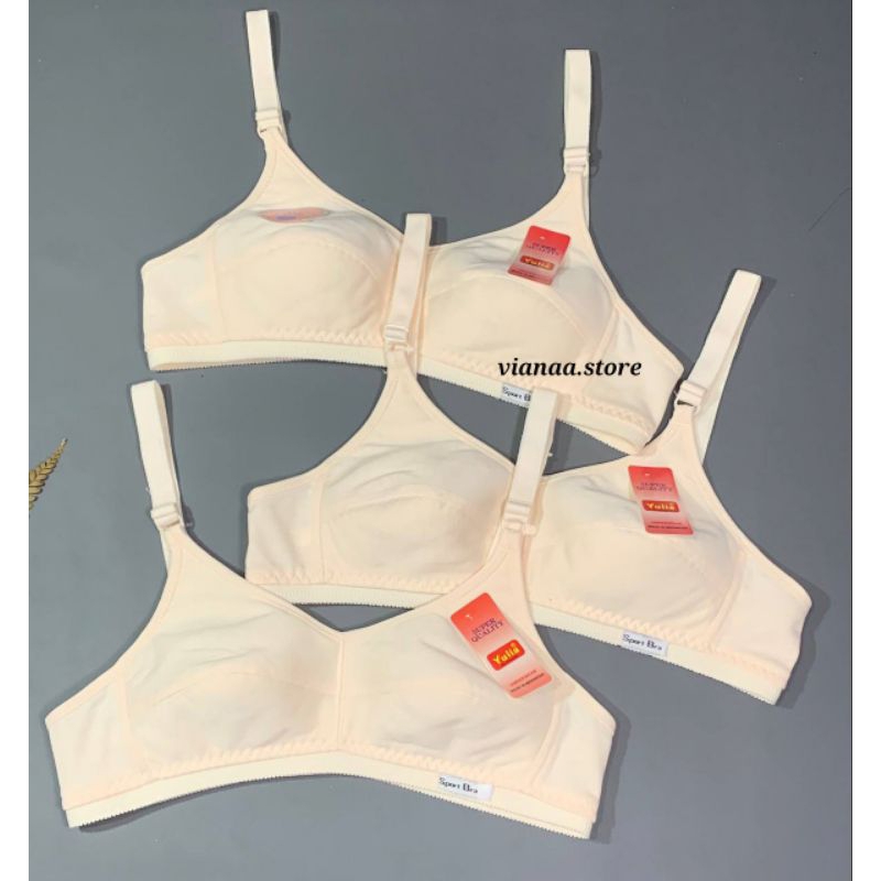 Bra Sport Yulia  | Bra Bh Wanita Remaja Tanpa Kawat Bahan Tebal Adem - Art: Yulia