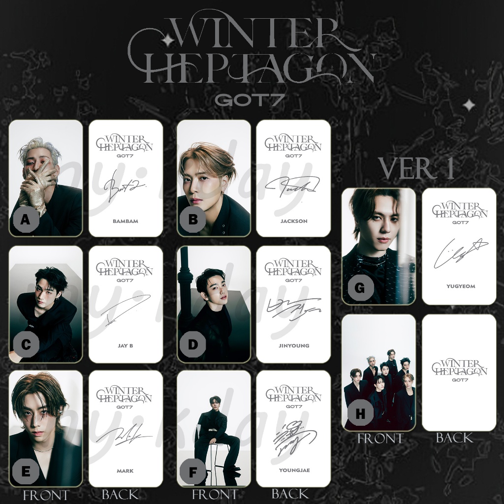 PC-1915, Unofficial Photocard GOT7 Winter Heptagon 2 sisi