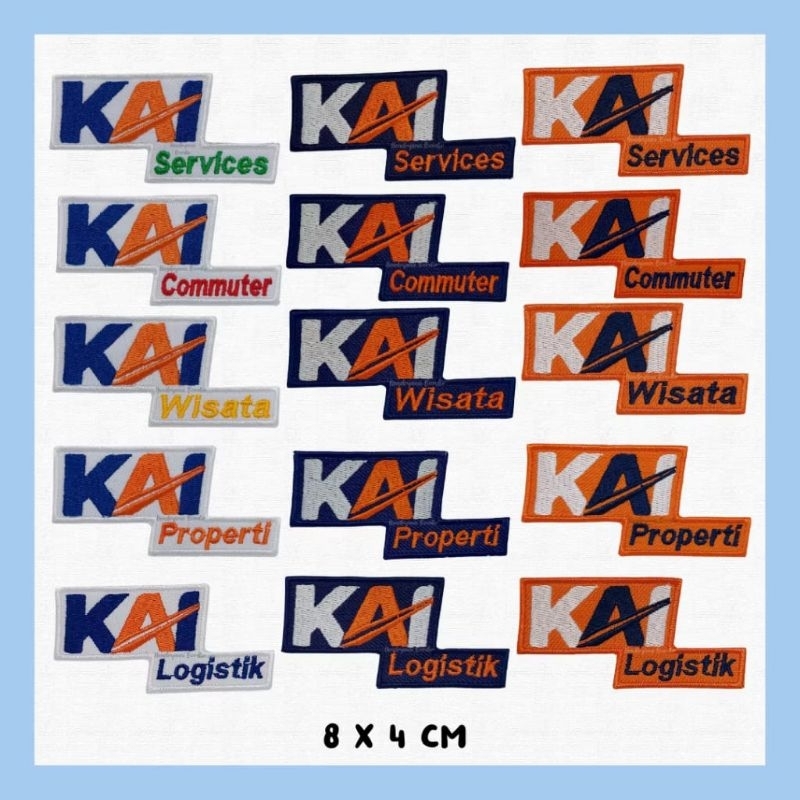 Patch Logo Kai Services/Kai Properti/Kai Bandara/Kai Wisata/Kai Logistik