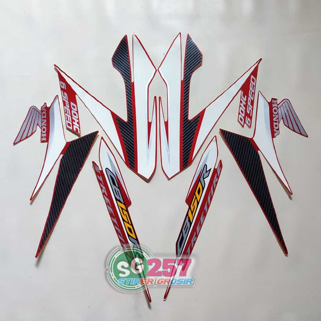 STIKER STRIPING LES LIST BODY MOTOR HONDA CB150R CB150 R CB 150 R 2014 2015 MERAH