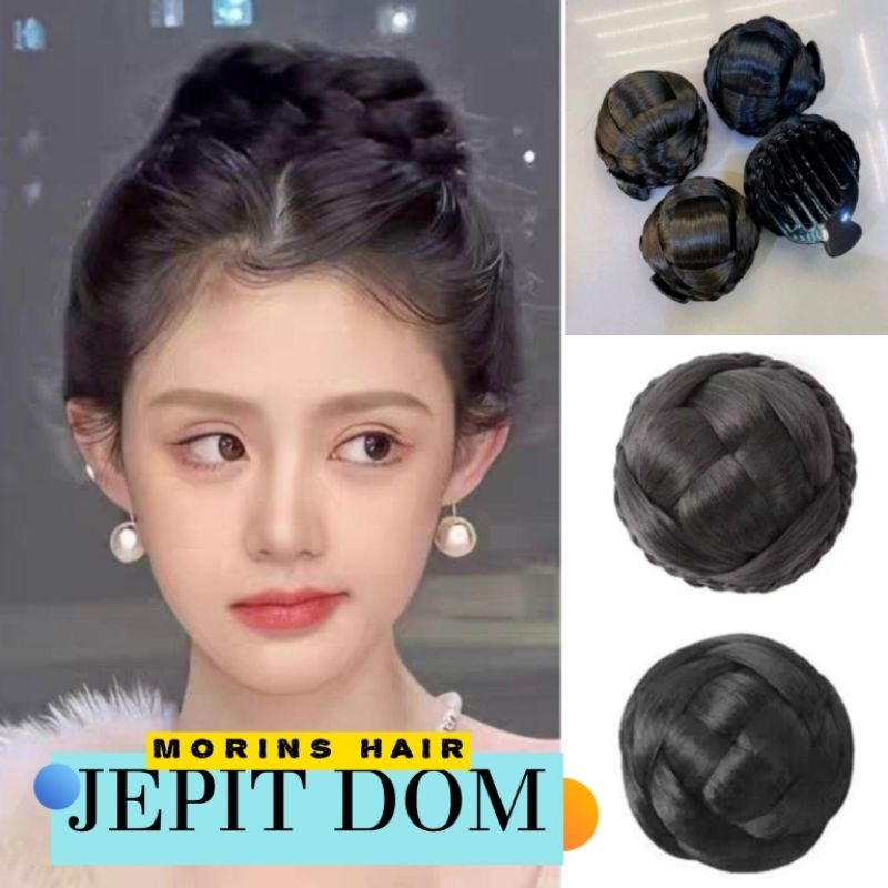 Aksesoris Rambut/ Hair Bun/ Cepol Sanggul Instan/ Wig Cepol/ Dome/Jepit Cepol Rambut Palsu