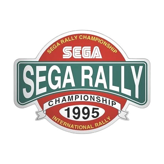 

sticker SEGA RALLY championship 1995 logo diecut stiker retro vintage arcade game