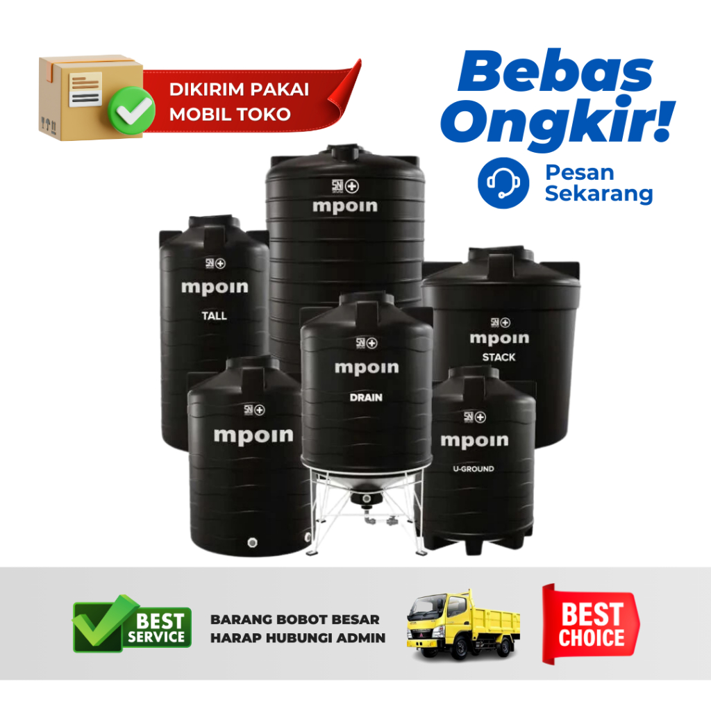 MPOIN TANGKI AIR STANDARD W 1200 HITAM 1200 LT