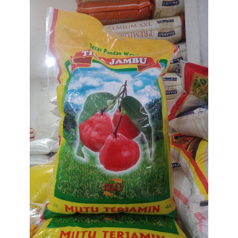 

beras merek tiga jambu 5kg-free ongkir