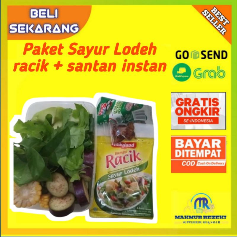

READY INSTAN PAKET SAYUR LODEH RACIK + SANTAN INSTAN