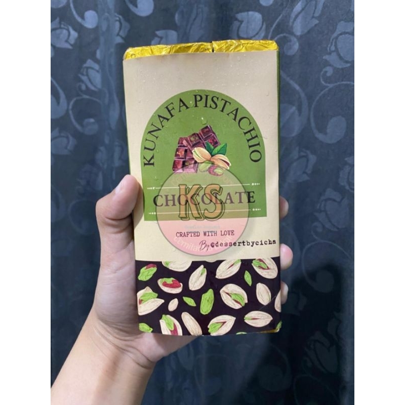 

(HALAL) Coklat Dubai Lokal Kunafa Pistachio