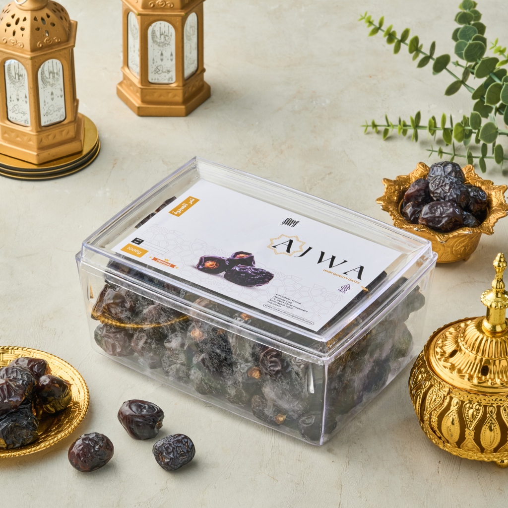 

Shura Kurma Ajwa Akrilik 1kg Kurma Nabi Ajwa Dates Grade A+++