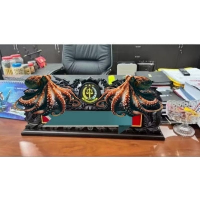 Custom Papan Nama Kantor / Meja Kerja Jabatan / Perorangan / Instansi