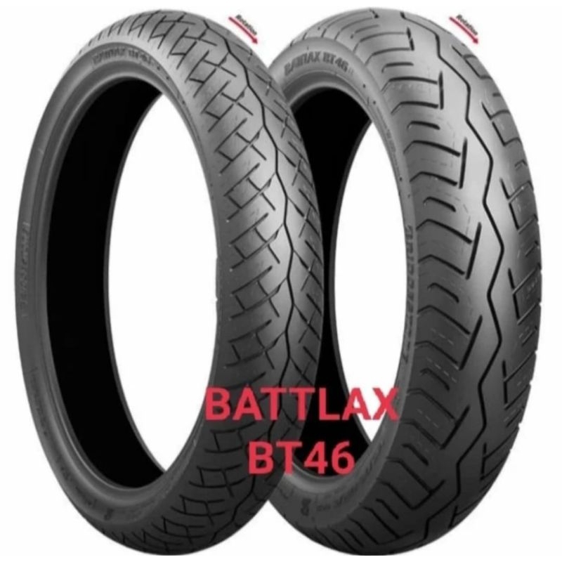 PAKETAN BAN LUAR BATTLAX BRIDGESTONE BT 46 UKURAN 120/70-17 DAN 130/70-17 TUBELESS