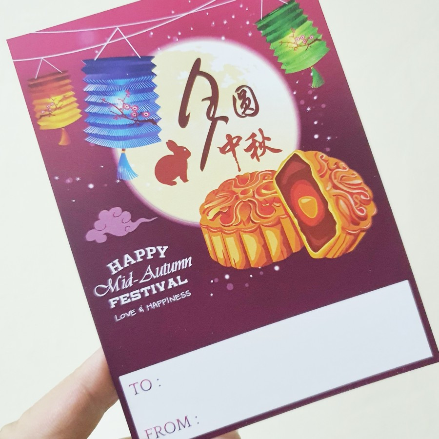 

5 Pcs Paperbag Packaging Mooncake Hampers Motif Violet Rabbit Ukuran 22 x 22 x 7cm