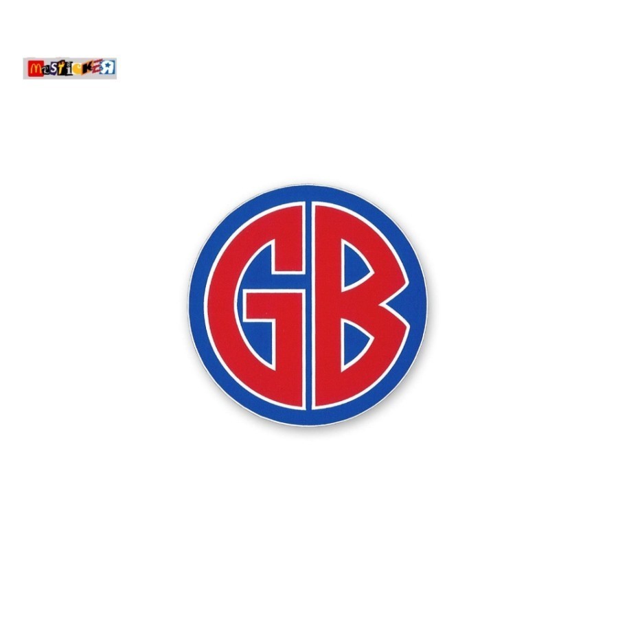

sticker band Gorilla Biscuits GB logo rounded stiker hardcore punk