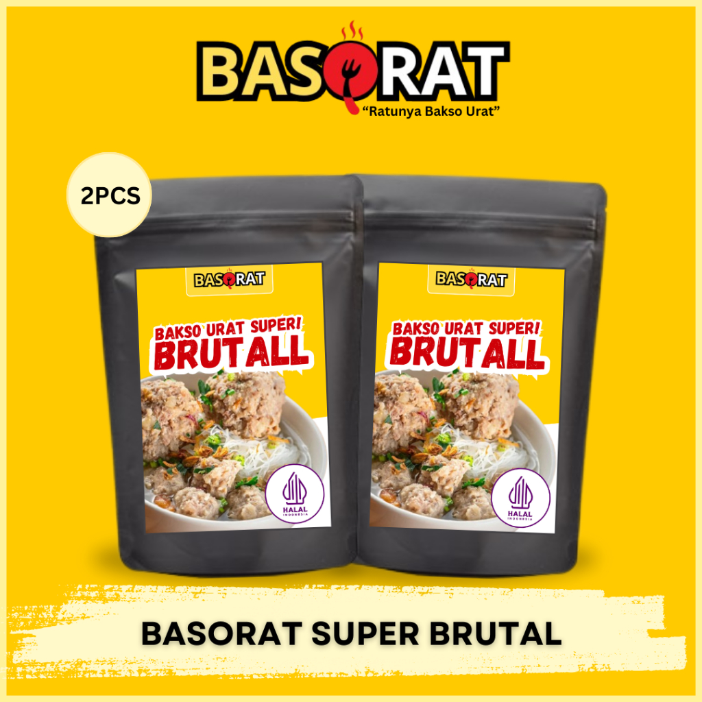 

PAKET 2 PCS Basorat - BAKSO URAT SUPER BRUTAL BAKSO SAPI MAKANAN INSTAN BASORAT SUPER BRUTAL