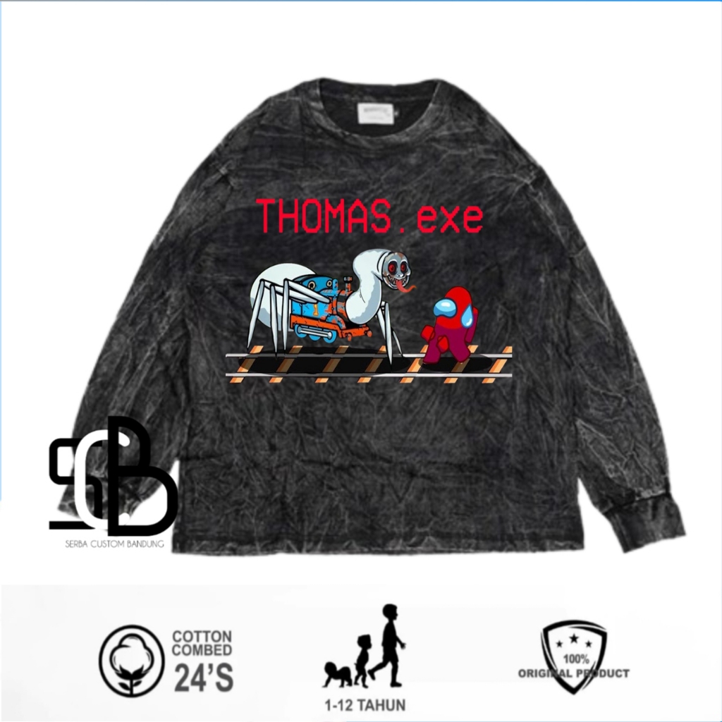 Kaos Anak Baju Anak THOMAS EXE KATUN WASHED PREMIUM