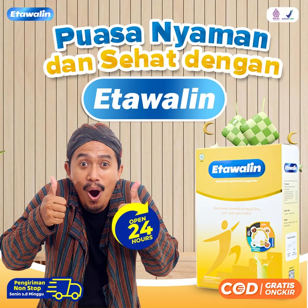 

BPOM Etawalin - Membantu Mengatasi Asam Urat, Rematik dan Nyeri Sendi 100% Original.