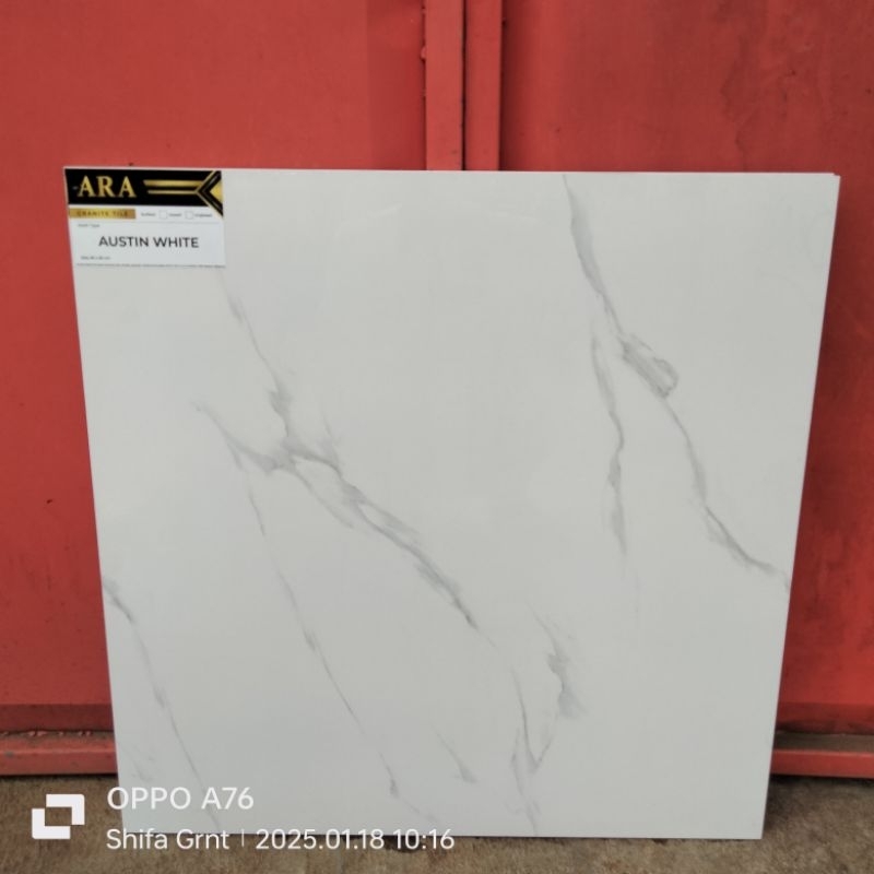 Granit lantai 60x60. Austin White /Ara Granit
