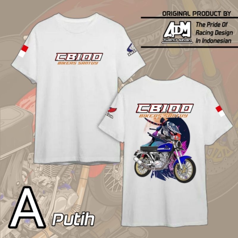 Kaos Honda cb100 kaos cb100 kaos cb santuy kaos CB klasik Honda CB100 Honda Racing t-shirt tshirt