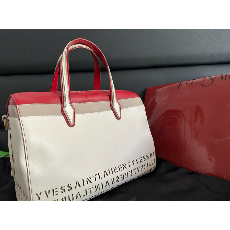 YSL Multicolor Leather Sac Flirty Boston Bag