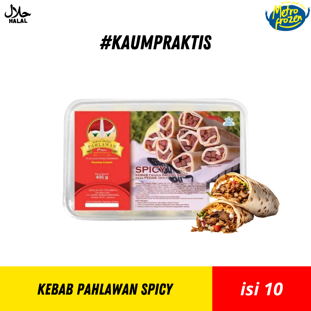

Kebab Pahlawan Spicy isi10 //kenab pedas //kebab best seller endull