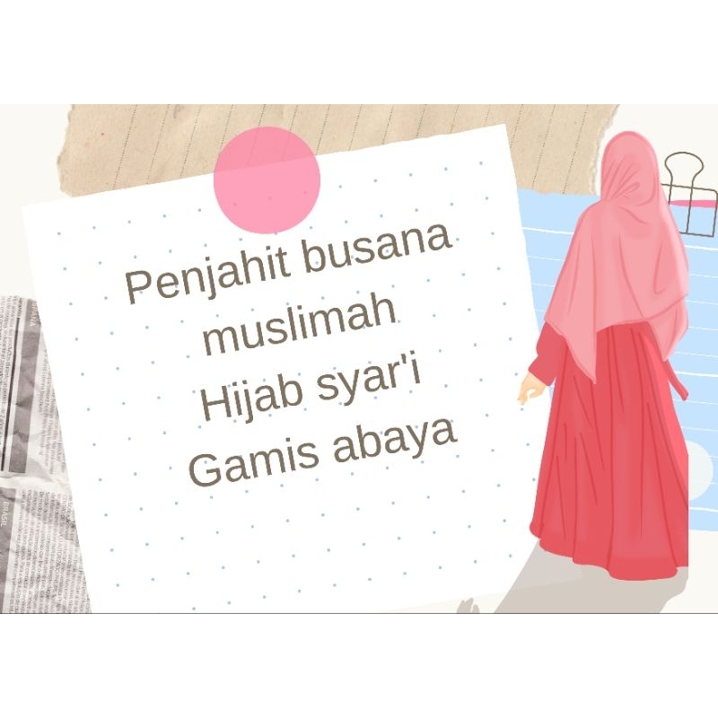 jasa jahit custome gamis hijab muslimah