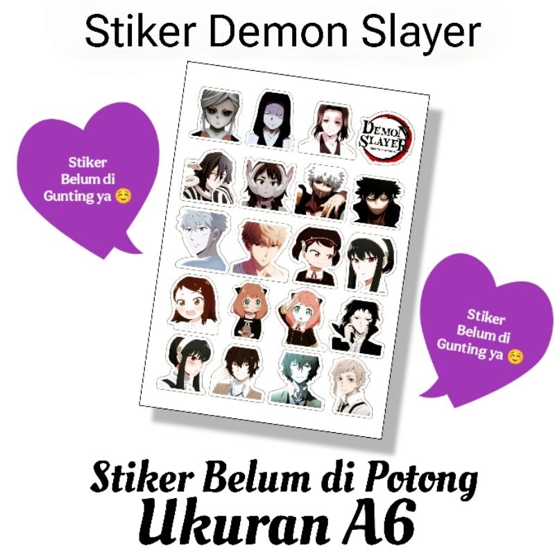 

Stiker Demon Slayer Belum di Ukuran A6 / DEMON SLAYER / ANIME / Sticker lucu