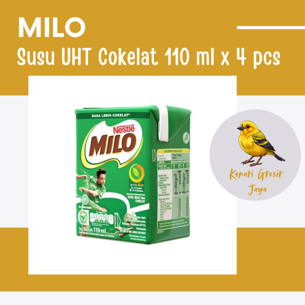 

Milo Susu Cokelat UHT Mini 110 Ml x 2 Pcs