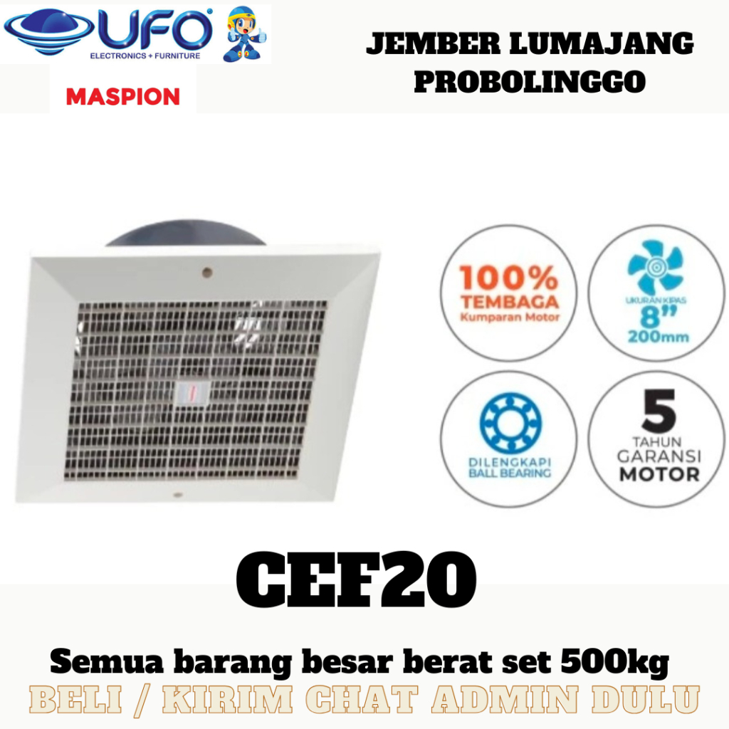 Exhaust MASPION CEF20 Exhaust Fan 8 Inch