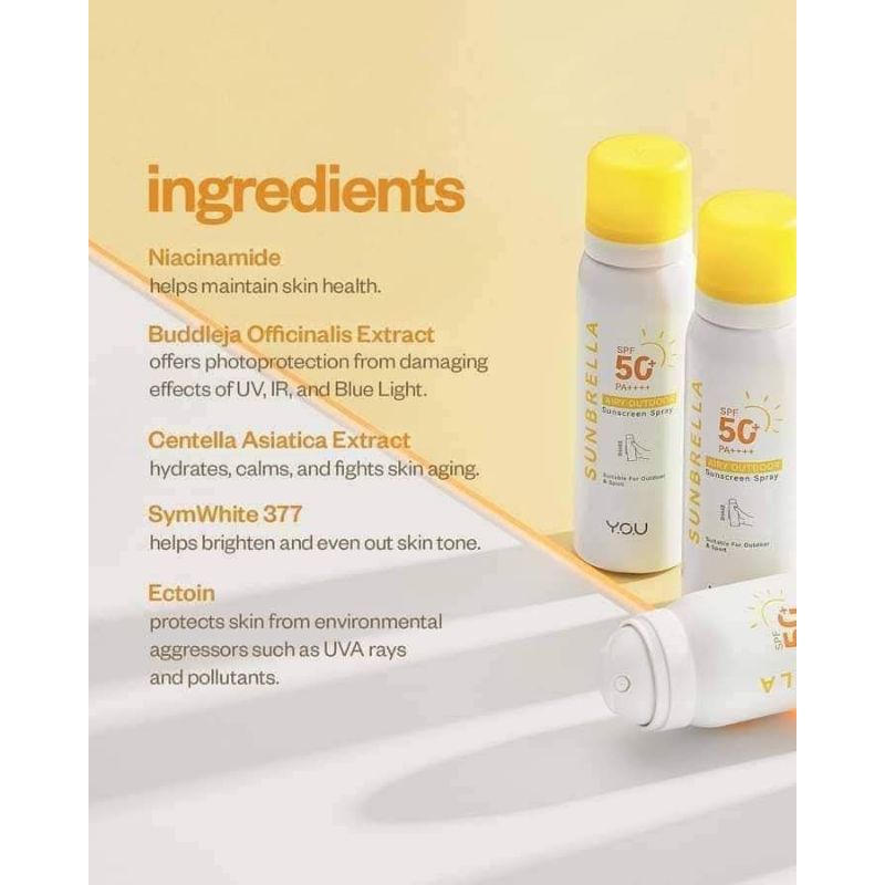 YOU SUNBRELLA SUNSCREEN SPRAY SPF 50 PA++++