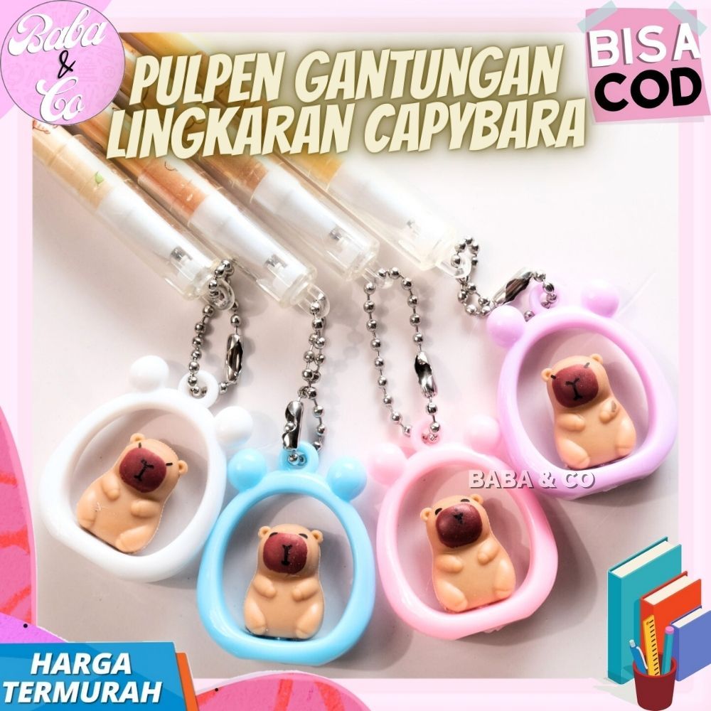 

PULPEN LUCU PEN GANTUNGAN LINGKARAN CAPYBARA PULPEN CAPYBARA LINGKARAN GANTUNGAN UNIK PEN GEL GANTUNG CAPYBARA KAPIBARA IMUT MURAH COD
