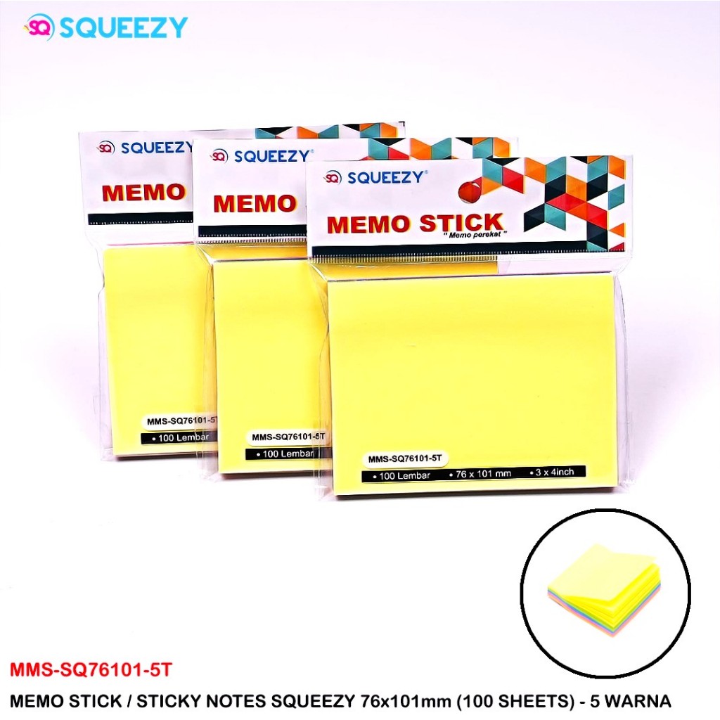 

SQUEEZY Memo / Stiky Notes MMS SQ 76101 5T