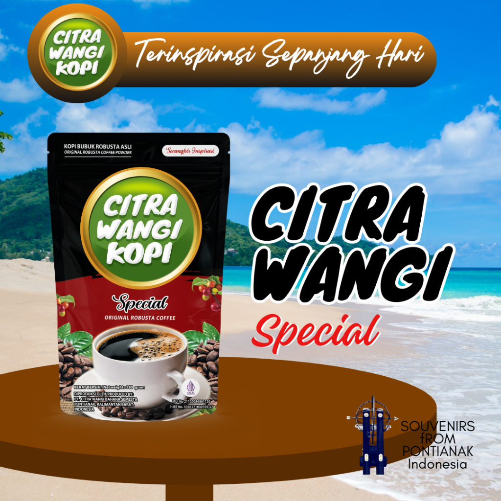 

Kopi bubuk Citra Wangi Special 145 gram, Original Robusta Ground Coffee