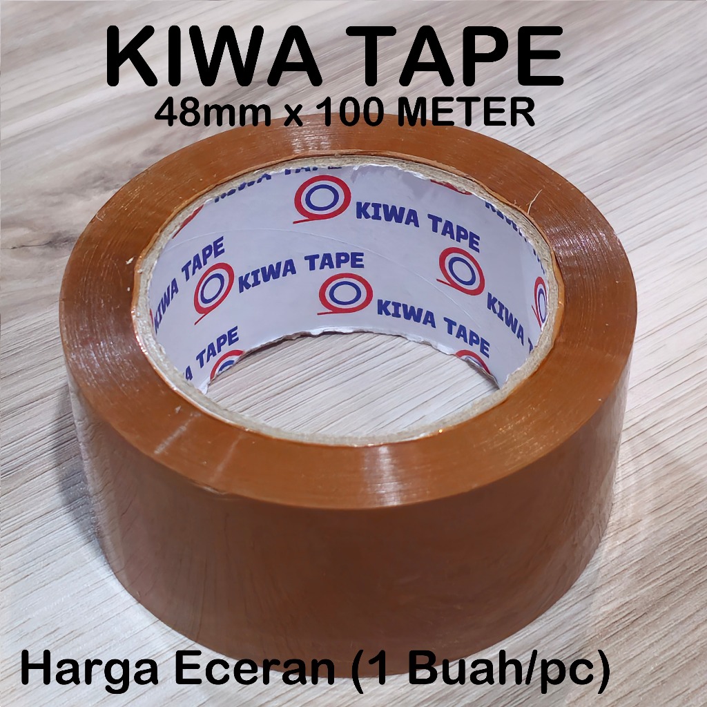 

LAKBAN COKLAT MERK KIWA TAPE 48 MM X 100 YARD METER - ISOLASI PACKING SELOTIP