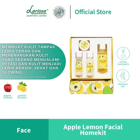 Larissa Apple Lemon Facial Home Kit- Paket Skincare Untuk Treatment/ Facial Dirumah