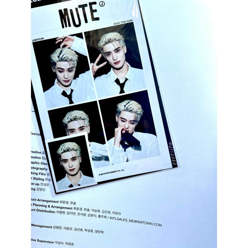 [ready] official md jaehyun fancon ‘mute’ id photo + 4 cuts photoset sealed