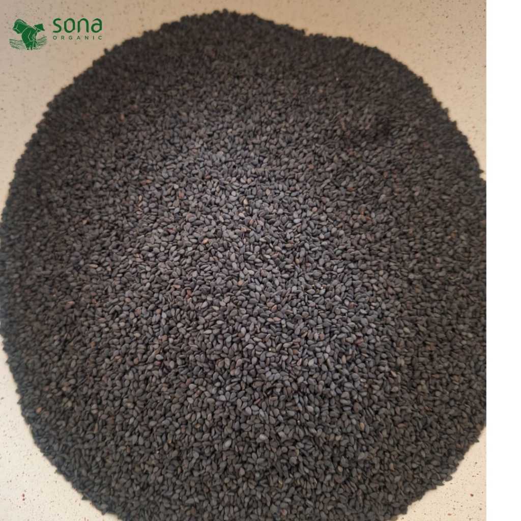 

Roasted Wijen Hitam 1kg-Roasted Black Sesame Seed - Wijen Hitam Oven