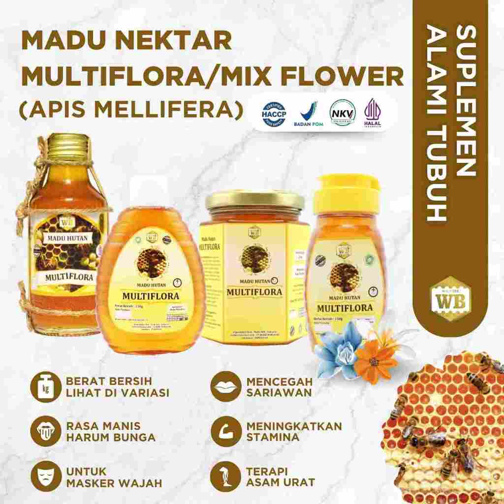 

WB Wild Bee - Madu Multiflora / Lebah Apis Melifera - Wild Bee - Kemasan Try Kit - Beli 10 Gratis 1