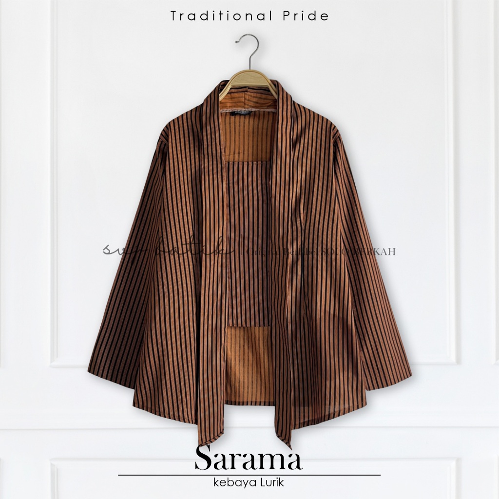 kebaya lurik wanita modern katun lengan panjang couple pasangan beskap pria lurik