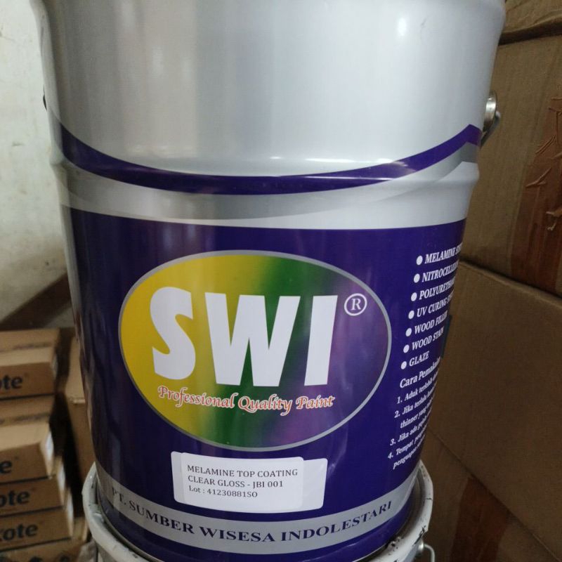 SWI Melamine 20 Liter set Sanding Sealer/Top coat Clear gloss/clear doff
