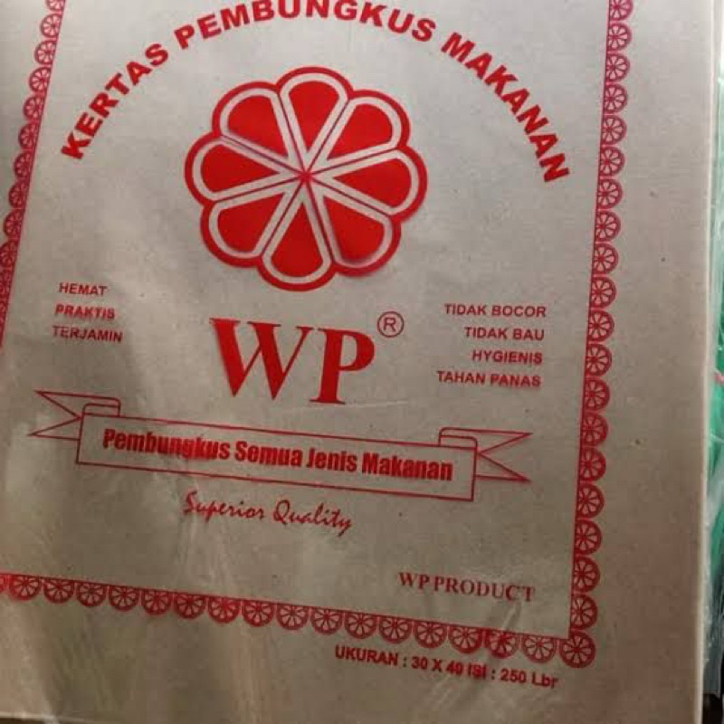 Kertas Wp Merah 30x40 ||kertas bungkus makanan|kertas minyak|kertas WP|